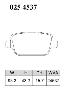 DIXCEL Rear Brake Pads - Ford Focus RS (LV) / Kuga (TE/TF) / Mondeo (MB/MC)