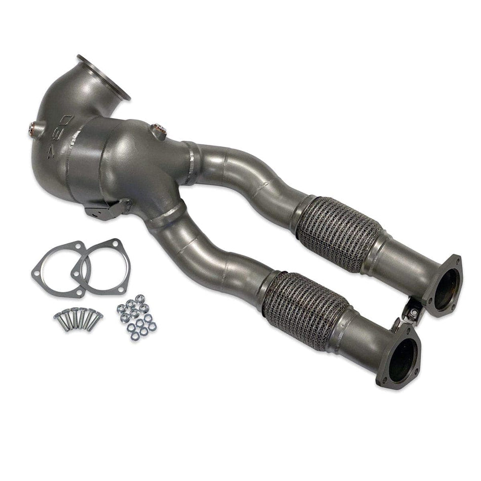 034-105-4044 - Cast Stainless Steel Racing Downpipe, Audi 8S TTRS & .5 RS3
