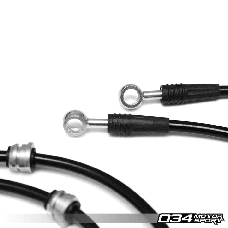 034-303-0017 STAINLESS STEEL BRAIDED BRAKE LINE KIT, AUDI A3 & MKVI VOLKSWAGEN GOLF/RABBIT/GTI/JETTA/GLI W/ BOSCH CALIPERS
