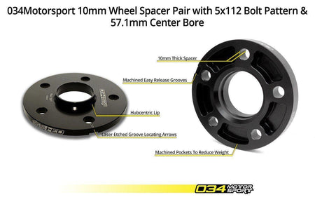 034-604-7015 Dynamic + Flush Wheel Spacer Kit, B7 Audi RS4