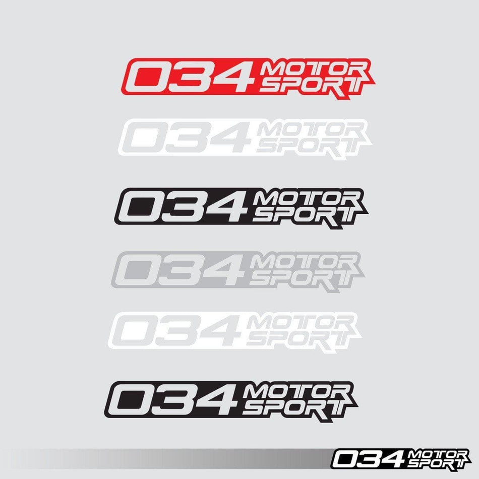 034-A04-0008-8-RFW Decal, Die Cut, 034Motorsport, Reflective White, 8"