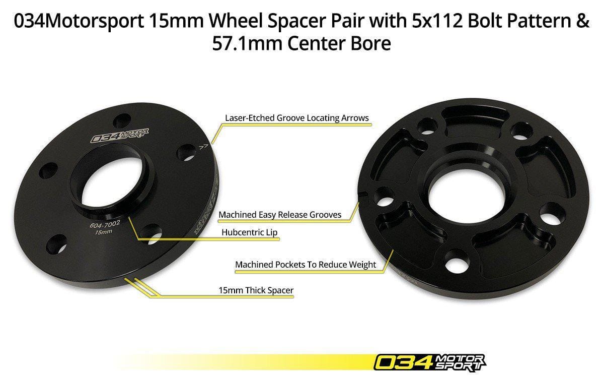 034 - Dynamic+ Flush Wheel Spacer Kit . Volkswagen Golf MK7 & Audi S3 - 034-604-7013