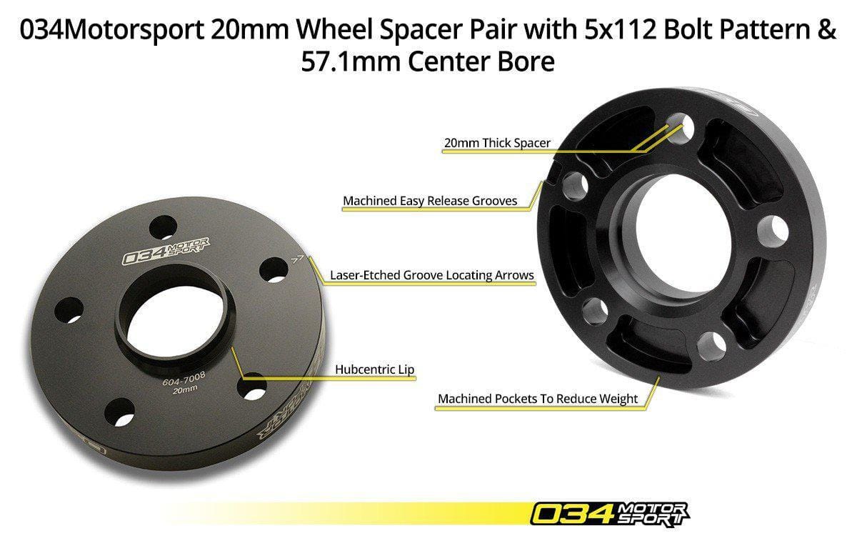 034 - Dynamic+ Flush Wheel Spacer Kit . Volkswagen Golf MK7 & Audi S3 - 034-604-7013