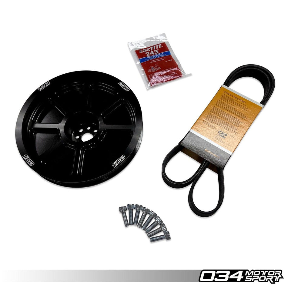 034Motorsport 3.0 TFSI Supercharger Crank Pulley Upgrade 207 MM - Audi 3.0 TFSI - 034-145-Z053