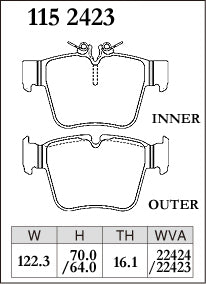 DIXCEL Rear Brake Pads - Mercedes-Benz GLC200 / GLC220d / GLC250 / GLC300 / GLC350e / GLC43 (X253)