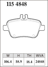 DIXCEL Rear Brake Pads - Mercedes-Benz A250 Sport / A250 4MATIC (W176)