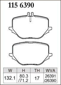 DIXCEL Rear Brake Pads - Mercedes-Benz GLC350e / GLC43 (X254)