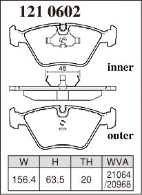 DIXCEL Front Brake Pads - BMW M3 (E36 / E46) / M5 (E34) / Z3 M / Z4 M