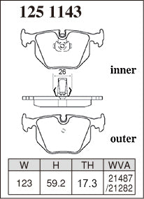 DIXCEL Rear Brake Pads - BMW M3 (E46) / M5 (E39)