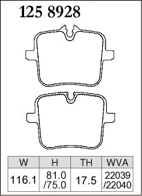 DIXCEL Rear Brake Pads - BMW M5 (F90) / M8 (F91/F92/F93) / X5 M & X6 M (F95/F96)