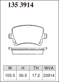 DIXCEL Rear Brake Pads - VW Golf R32 / GTI (Mk5) / Golf R / GTI (Mk6) / Scirocco R