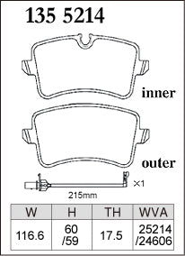 DIXCEL Rear Brake Pads - Audi S6 (C7/C7.5) / S7 (C7/C7.5) / S8 (D4)