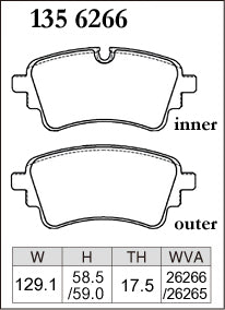 DIXCEL Rear Brake Pads - Audi SQ5 (FY) / SQ7 (4M) / VW Touareg (CR7/RC8)