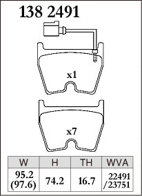 DIXCEL Front Brake Pads - Audi RS3 (8V) / Audi RS Q3 (8U) / Audi TT RS (8S)