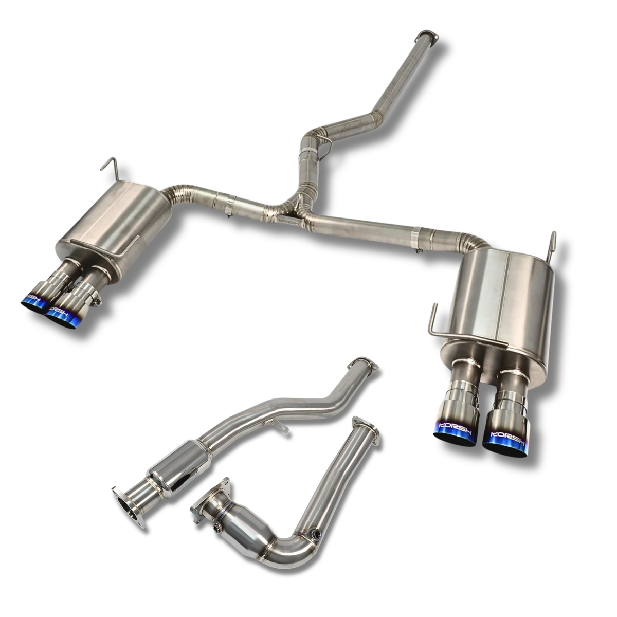 Korsh Subaru WRX 2015+ Manual Turboback - Titanium Catback with Stainless Downpipe