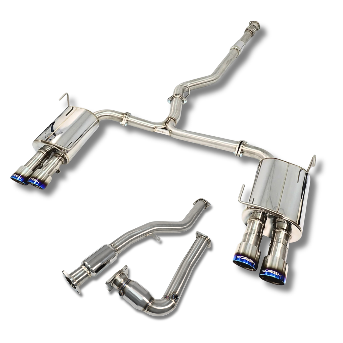 Korsh Subaru WRX 2015+ Manual Turbo Back Exhaust - Stainless Steel with Titanium Tips