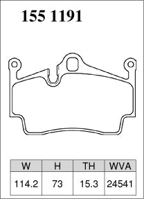 DIXCEL Rear Brake Pads - Porsche 718 Boxster/Cayman T/S/GTS (982) Boxster/Cayman S/GTS (981) Boxster/Cayman S/R/Spyder (987)
