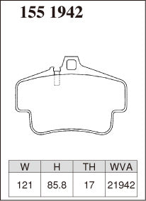 DIXCEL Rear Brake Pads - Porsche 911 (996) Carrera 4S / Turbo / GT2 / GT3