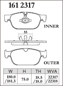 DIXCEL Front Brake Pads - Polestar 2 / Volvo S60 / S90 / V60 / V90