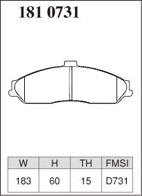 DIXCEL Front Brake Pads - Holden Commodore (VZ) / HSV Clubsport (VT/VX/VY/VZ) / Ford Falcon (BA) / Chevrolet Corvette (C5/C6)