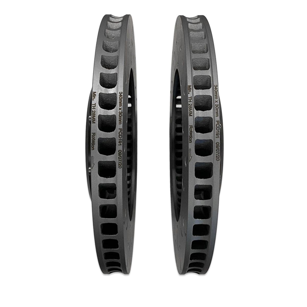 2-PIECE FLOATING FRONT BRAKE ROTOR UPGRADE KIT FOR AUDI /.5 S3 AND VW MK7/7.5 GTI/R - 034-301-1001