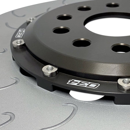 2-PIECE FLOATING FRONT BRAKE ROTOR UPGRADE KIT FOR AUDI /.5 S3 AND VW MK7/7.5 GTI/R - 034-301-1001