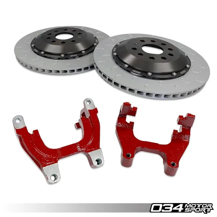 034Motorsport Volkswagen & Audi MQB 350 MM Rear Brake Rotor Upgrade - 034-301-2004 - RED