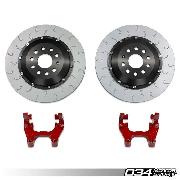 034Motorsport Volkswagen & Audi MQB 350 MM Rear Brake Rotor Upgrade - 034-301-2004 - RED