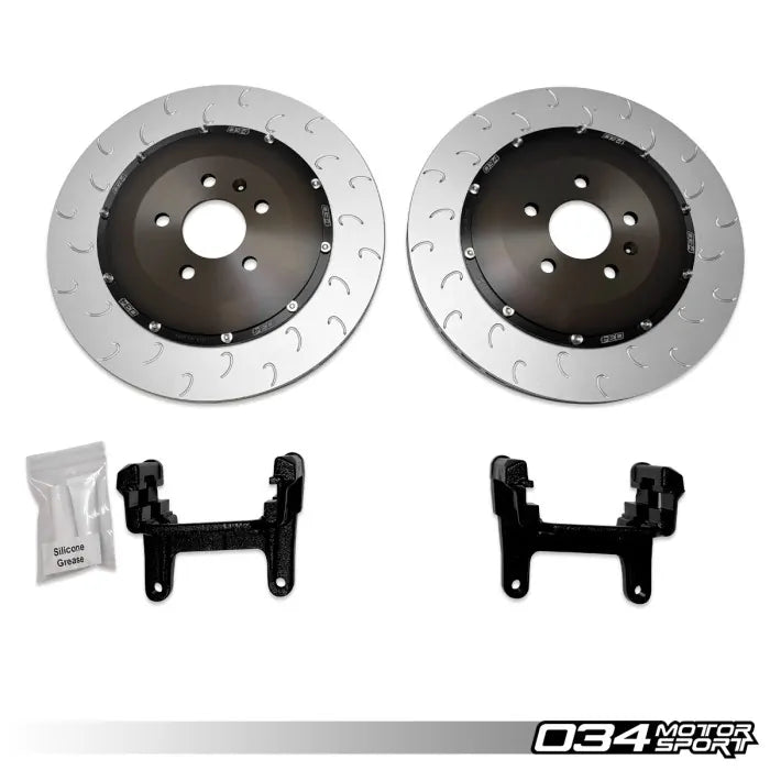034Motorsport 2-Piece Floating Rear Brake Rotor 370mm Upgrade Audi B9 RS4/RS5 - BLACK