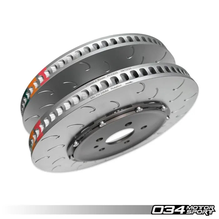 034Motorsport 2-Piece Floating Rear Brake Rotor Upgrade for Audi C8 RS6 & RS7 - 034-301-2026