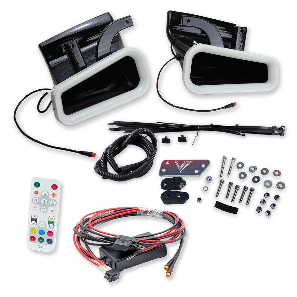 Velossa Tech Dual BIG MOUTH LIT KIT Ram Air Intake Snorkels | Infiniti Q50 Red Sport 2016-2024