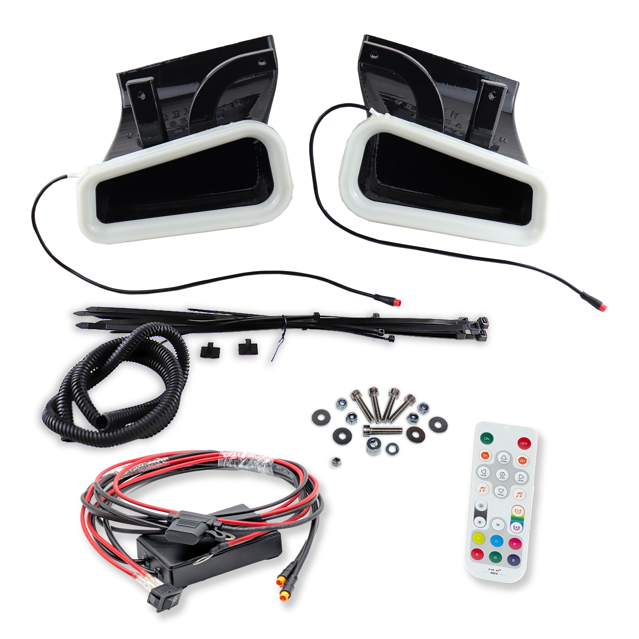 Velossa Tech Dual BIG MOUTH LIT KIT Ram Air Intake Snorkels | Infiniti Q60 2016-2022