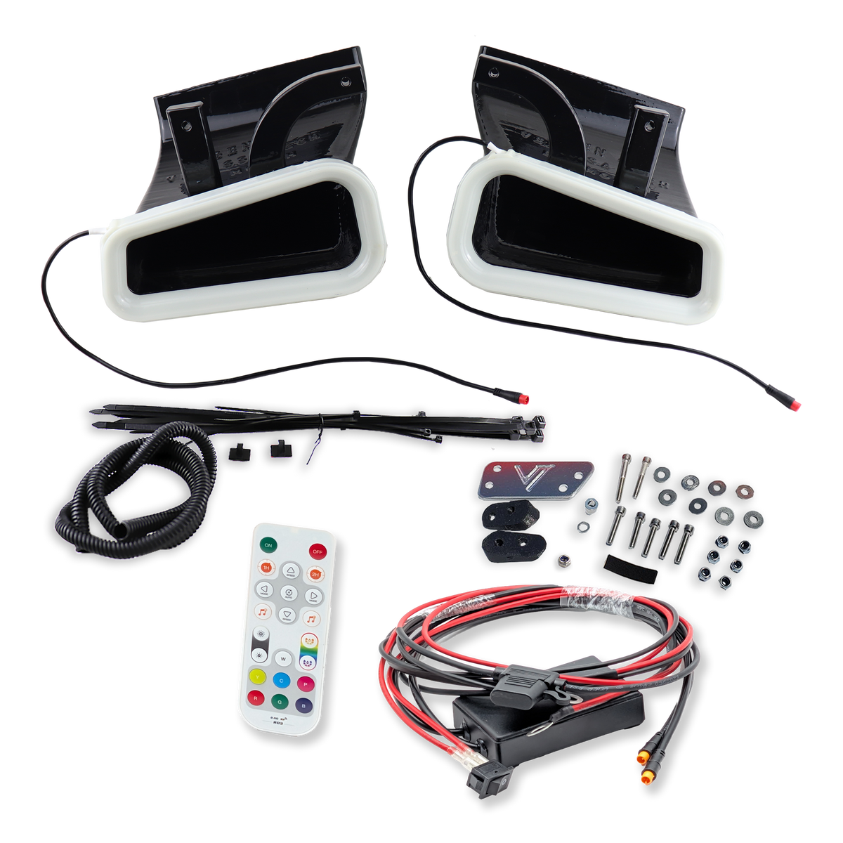 Velossa Tech Dual BIG MOUTH LIT KIT Ram Air Intake Snorkels | Infiniti Q60 Red Sport 2016-2022