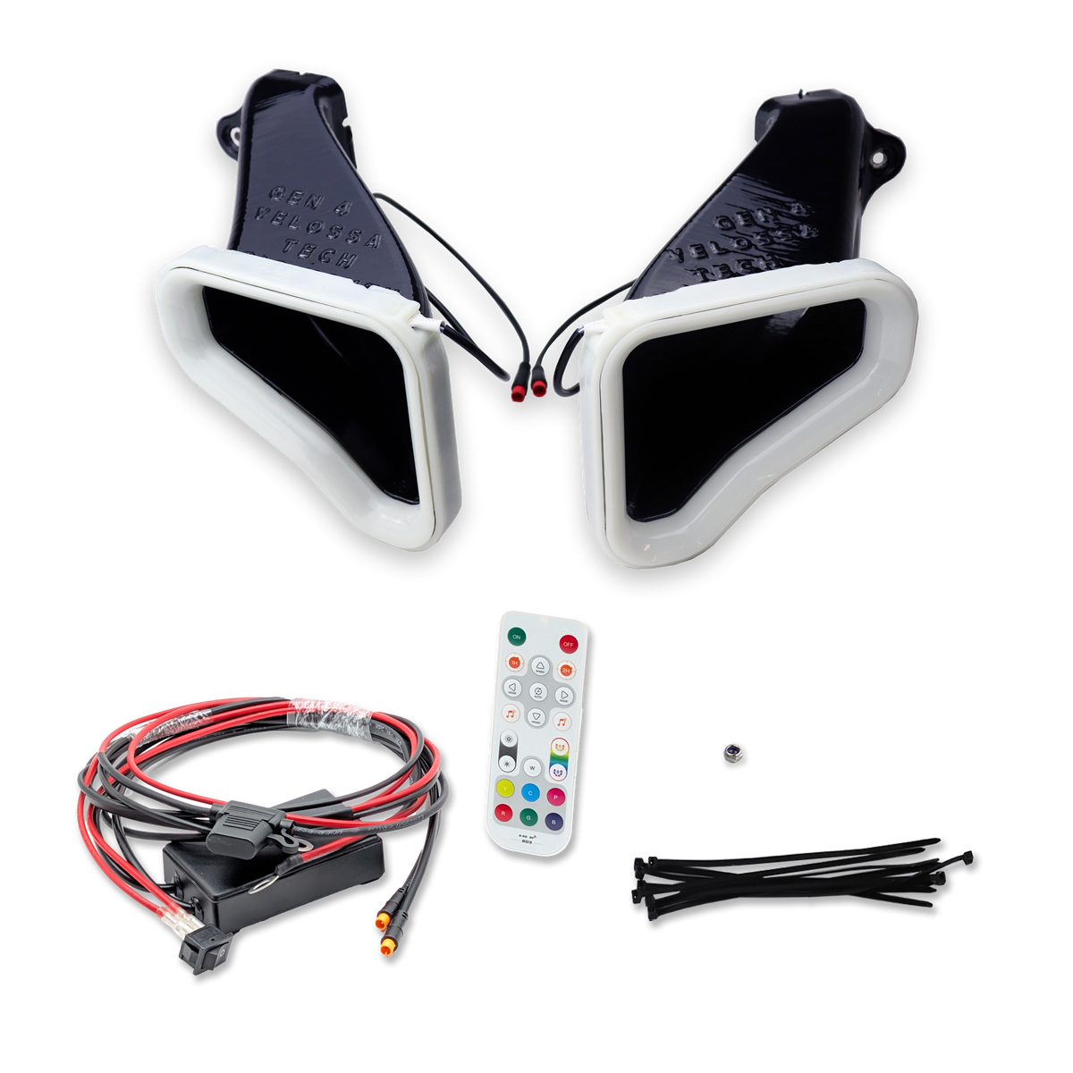 Velossa Tech Dual BIG MOUTH LIT KIT Ram Air Intake Snorkels | Genesis G70 3.3T 2017-2021