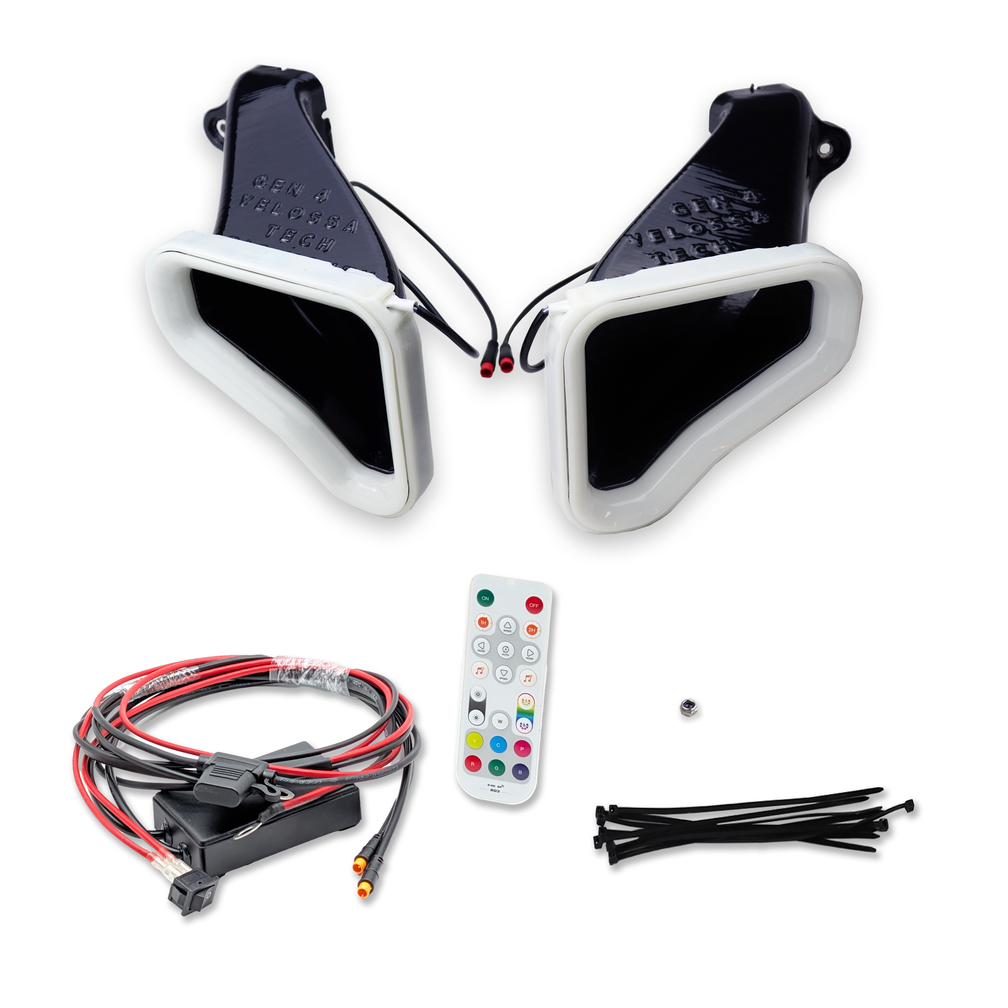 Velossa Tech Dual BIG MOUTH LIT KIT Ram Air Intake Snorkels | Genesis G70 3.3T 2017-2021