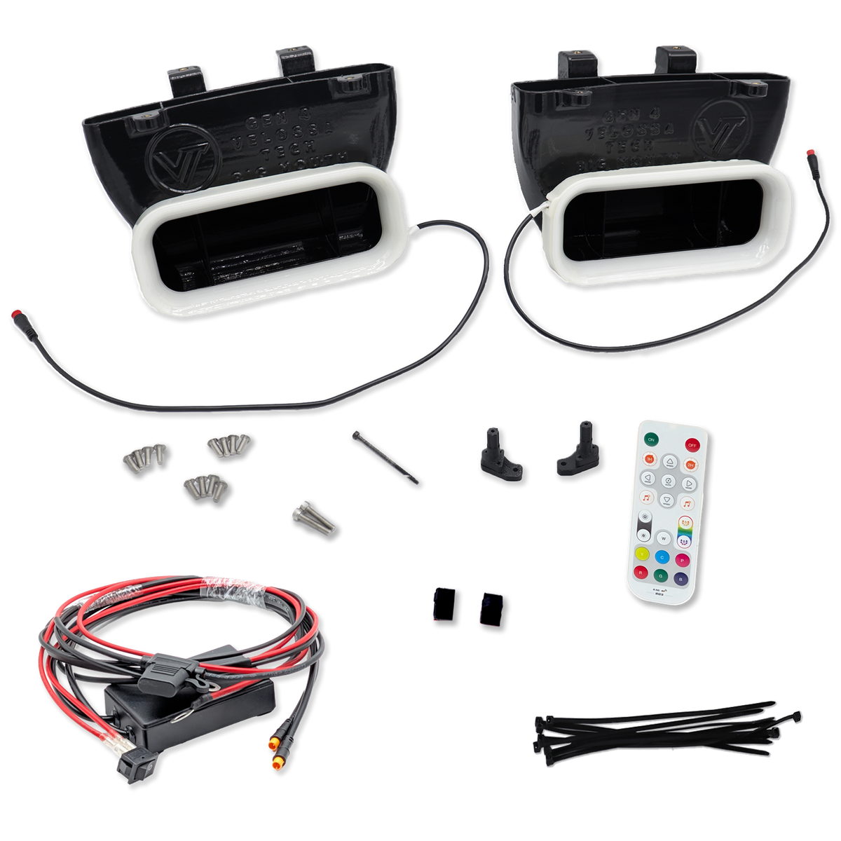 Velossa Tech Dual BIG MOUTH LIT KIT Ram Air Intake Snorkels | Ford F-150 2015-2017 & Ford F-150 Raptor 2017-2020