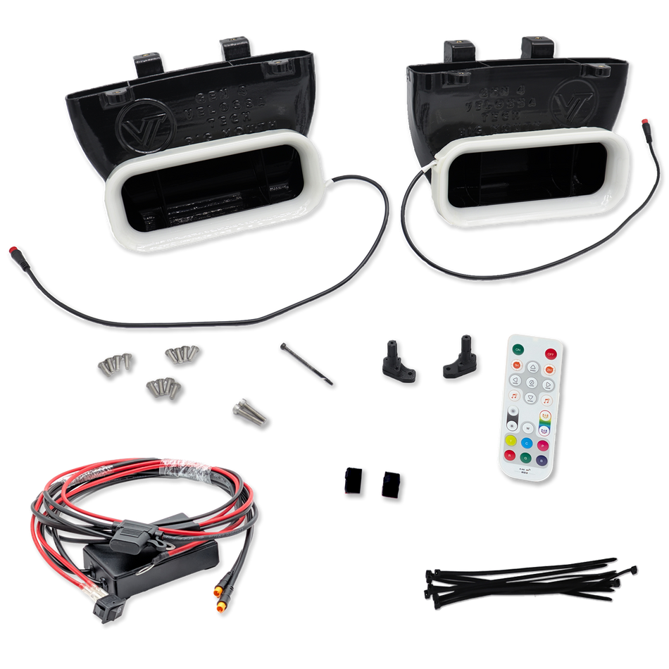 Velossa Tech Dual BIG MOUTH LIT KIT Ram Air Intake Snorkels | Ford F-150 2015-2017 & Ford F-150 Raptor 2017-2020
