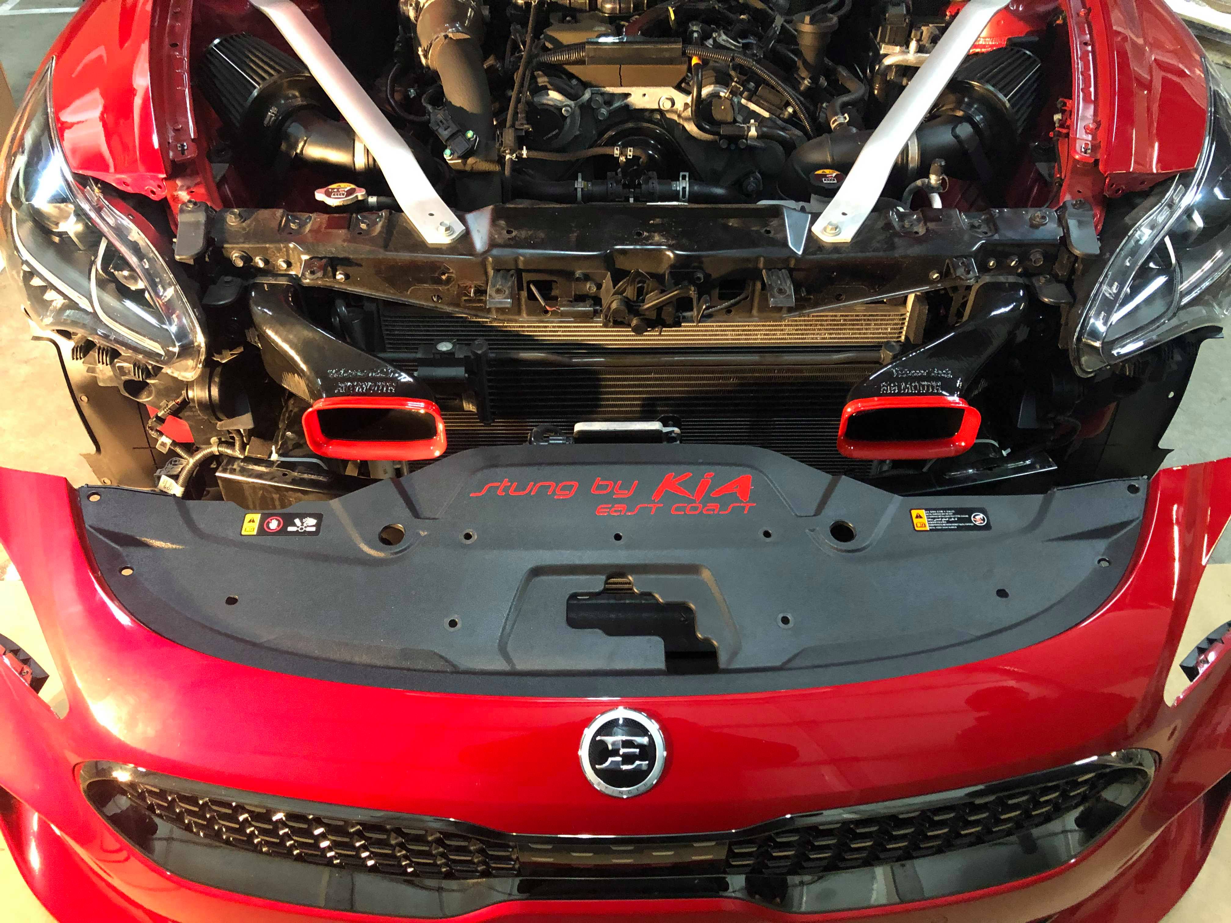 Velossa Tech Dual BIG MOUTH Ram Air Intake Snorkels | Kia Stinger 3.3T/2.0T/2.5T 2017-2024 — view 2