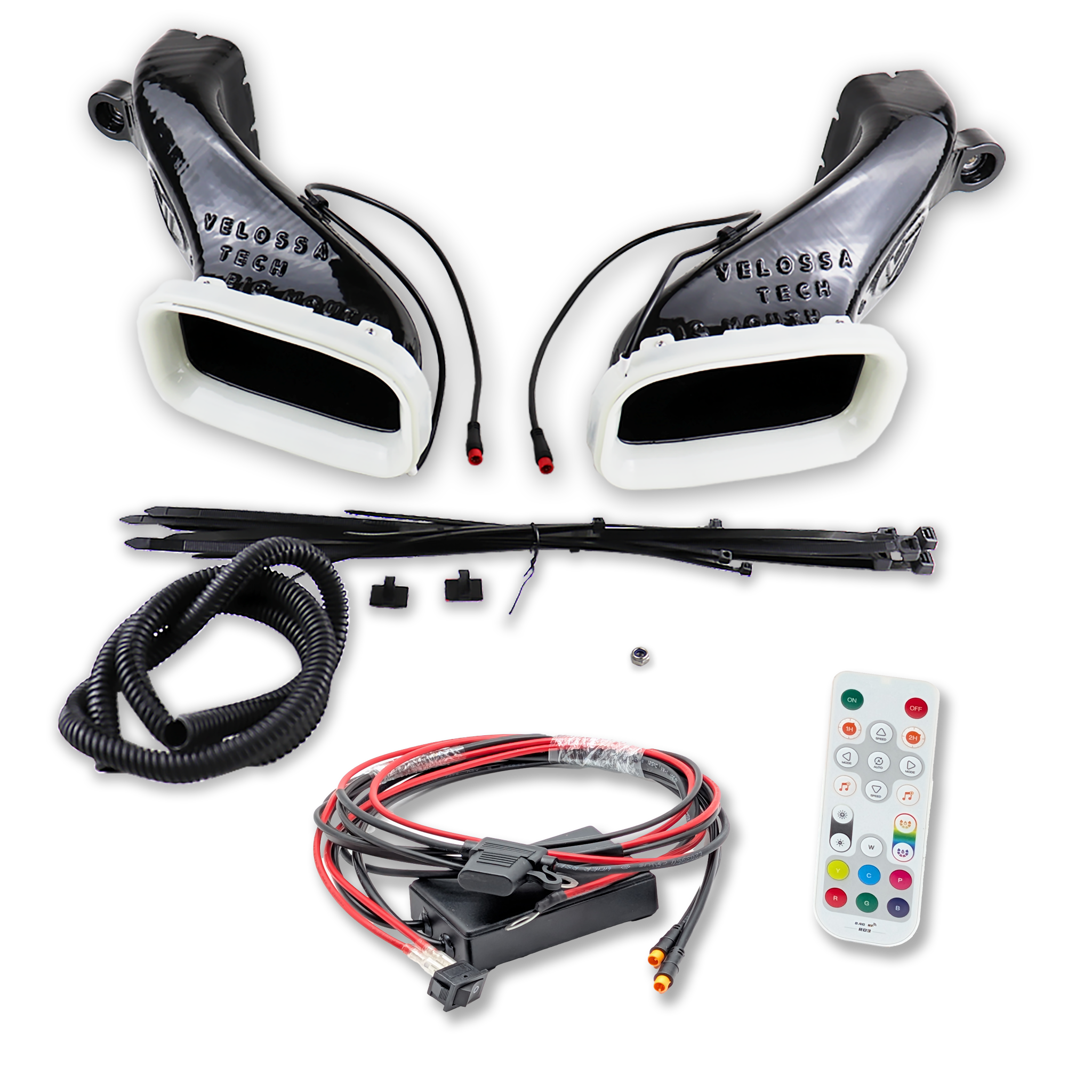 Velossa Tech Dual BIG MOUTH LIT KIT Ram Air Intake Snorkels | Genesis G70 2.5T 2024+