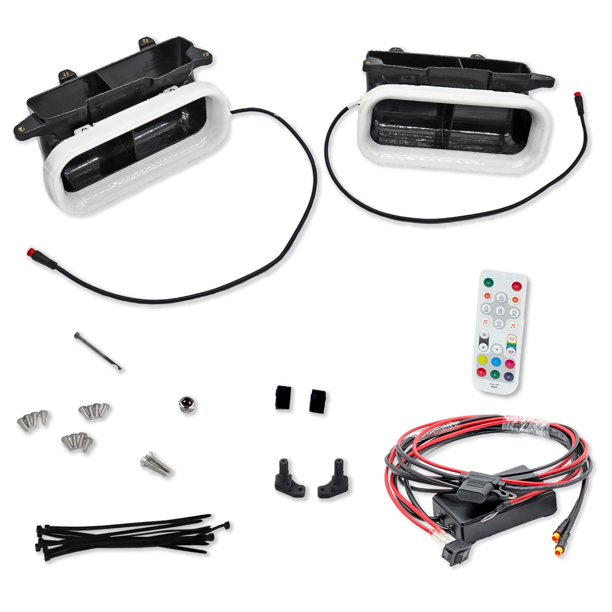 Velossa Tech Dual BIG MOUTH LIT KIT Ram Air Intake Snorkels | Ford F-150 2018-2020 & Ford F-150 Raptor 2021-2022