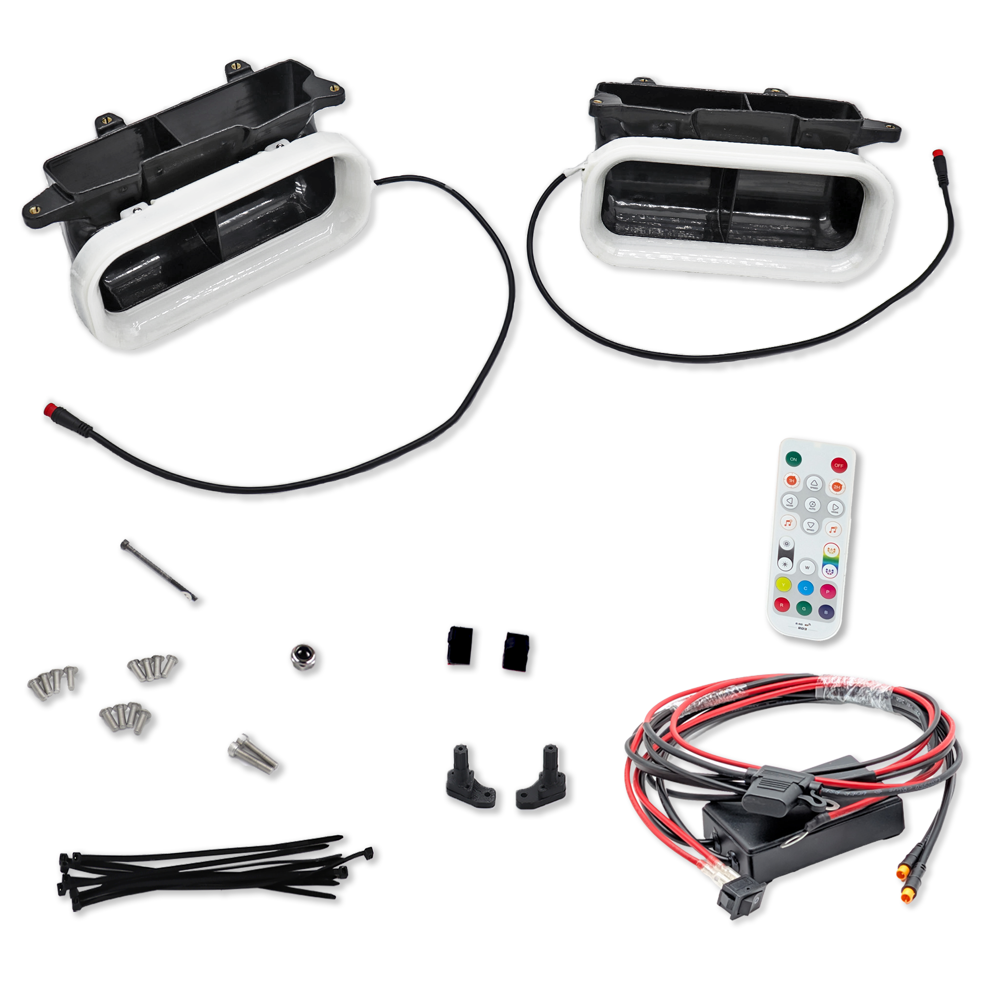 Velossa Tech Dual BIG MOUTH LIT KIT Ram Air Intake Snorkels | Ford F-150 2018-2020 & Ford F-150 Raptor 2021-2022