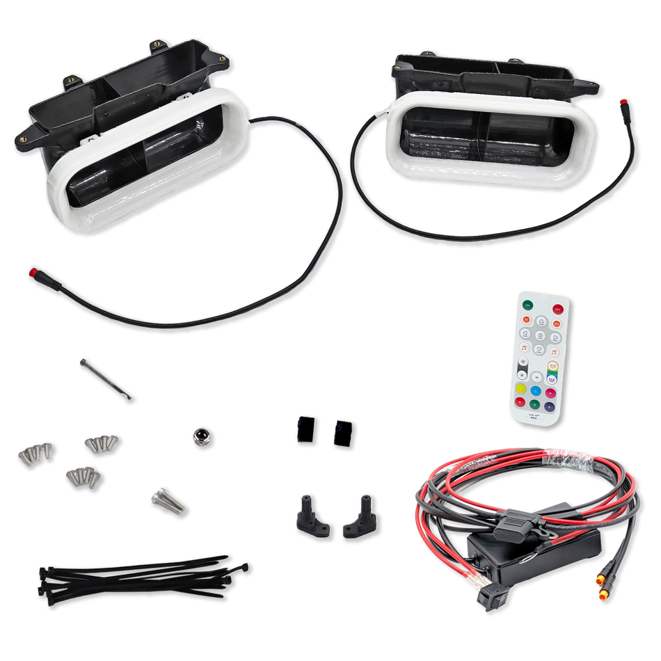Velossa Tech Dual BIG MOUTH LIT KIT Ram Air Intake Snorkels | Ford F-150 2018-2020 & Ford F-150 Raptor 2021-2022