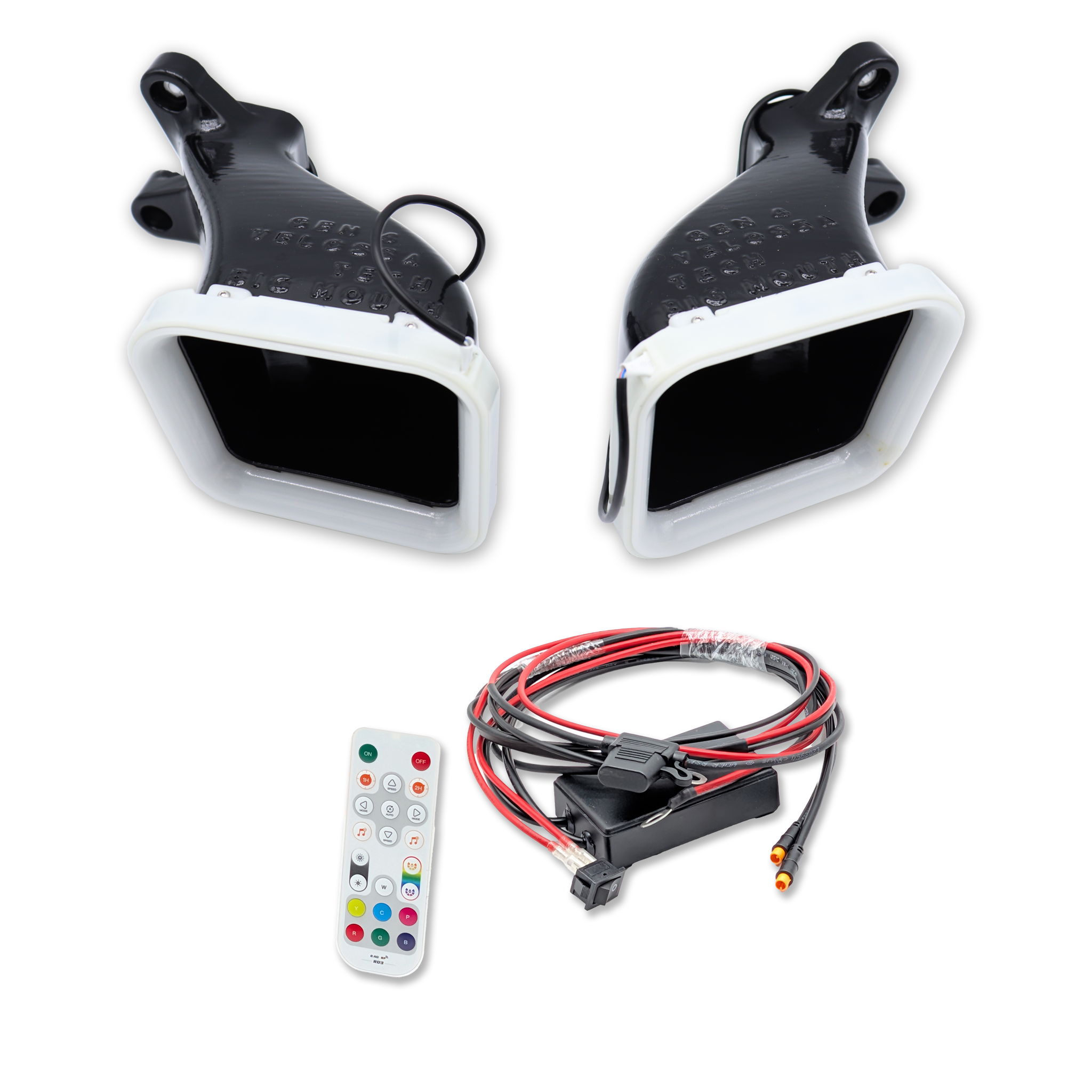 Velossa Tech Dual BIG MOUTH LIT KIT Ram Air Intake Snorkels | Genesis G80 3.3T/5.0 2015-2020