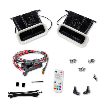 Velossa Tech Dual BIG MOUTH LIT KIT Ram Air Intake Snorkels | Ford F-150 & Tremor (non Raptor) 2021-2023