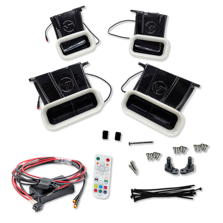 Velossa Tech Quad BIG MOUTH LIT KIT Ram Air Intake Snorkels | Ford F-150 & Tremor (non Raptor) 2021-2023