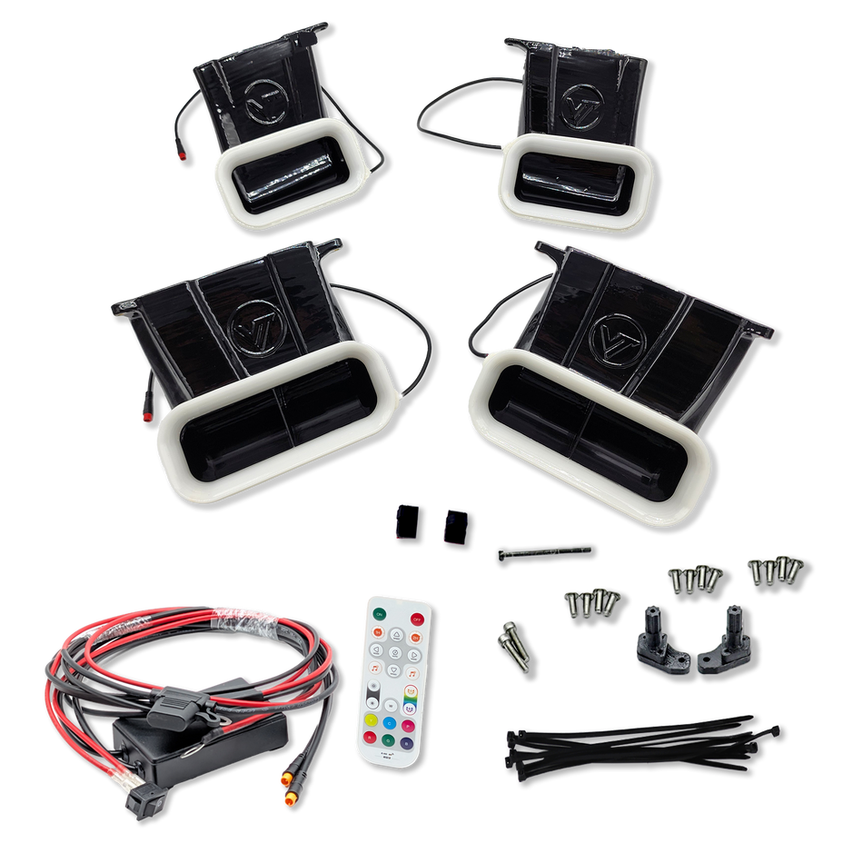 Velossa Tech Quad BIG MOUTH LIT KIT Ram Air Intake Snorkels | Ford F-150 & Tremor (non Raptor) 2021-2023