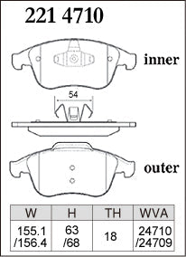 DIXCEL Front Brake Pads - Renault Megane GT (III/IV) / Clio RS (IV) / Laguna III