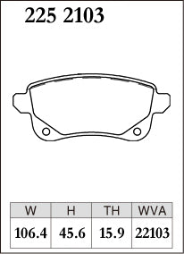 DIXCEL Rear Brake Pads - Renault Megane (B95/K95/X95/BFB) / Arkana (XJL) / Nissan Juke (F16) - Electronic Parking Brake