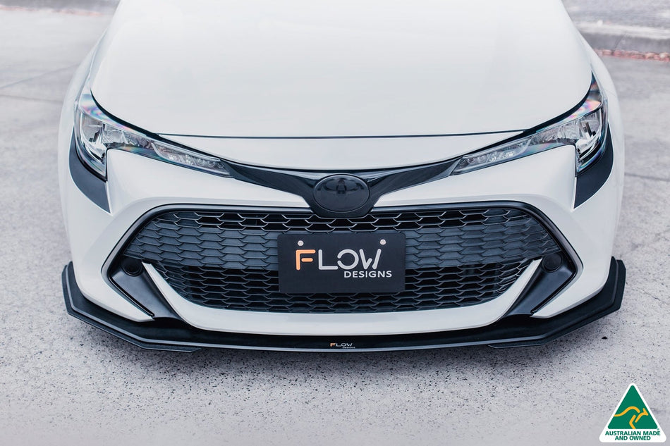 Flow Designs Corolla MZEA12R/ZWE211R 2018-2022 Front Lip Splitter Extensions (Pair)