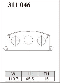 DIXCEL Front Brake Pads - Toyota Corolla (E80/E90/E100/E110) / Camry (V10/V20) / MR2 (AW11)